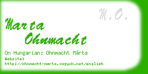 marta ohnmacht business card